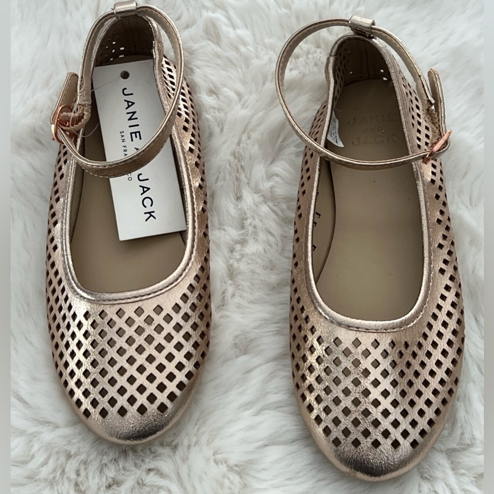 Janie and Jack Metallic Ballet Flats